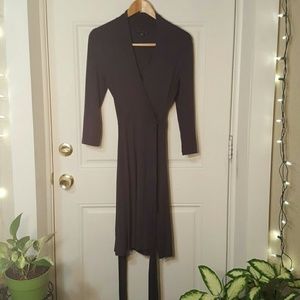 Classic Banana Republic Charcoal Wrap Dress. Sz. S