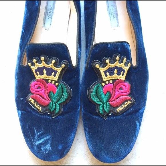 Prada Velvet Loafer Slipper size 39 $795 Authentic