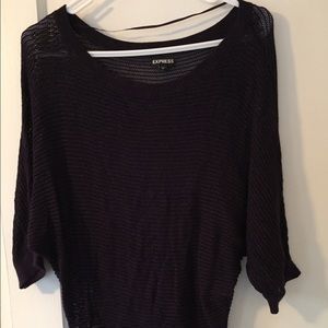 Express off shoulder sheer sweater