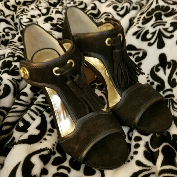 Coach Black and Gold High Heels