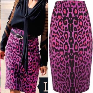 Alice by Temperley leopard pencil skirt SZ 8