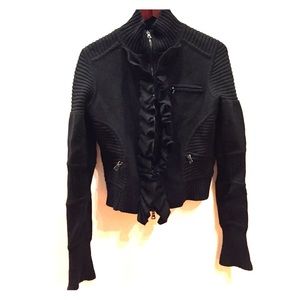 Diane von Furstenberg Zip-up Sweater Black Meduim