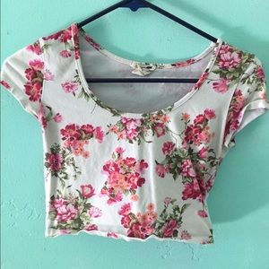 LA Hearts Floral Crop Top