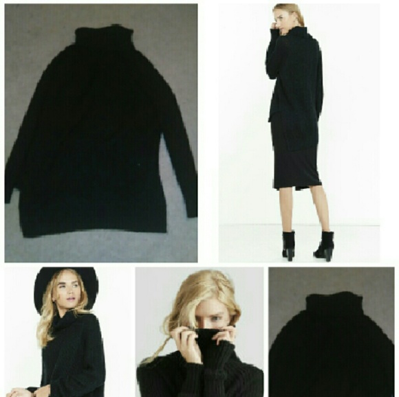 Express Boxy Extreme Hi-lo Turtleneck Sweater