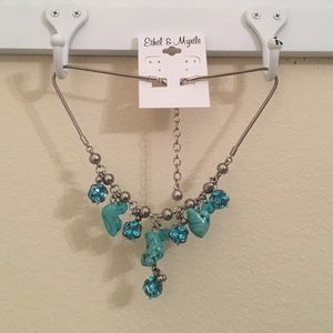 Silver and turquoise necklace