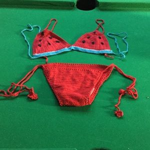 NWT crochet WATERMELON SWIMSUIT