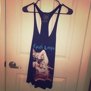 Black Cyndi Lauper Graphic Tank - Small