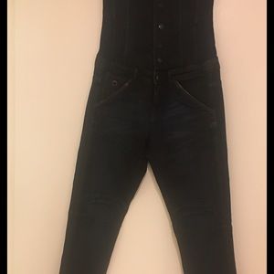G star strapless denim jumpsuit