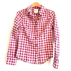 Raspberry Checkered Long Sleeved Shirt
