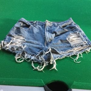 London fog distressed high waisted shorts
