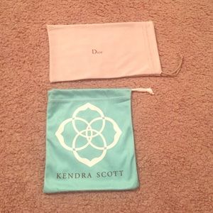 Dior jewelry bag and Kendra Scott jewelry bag