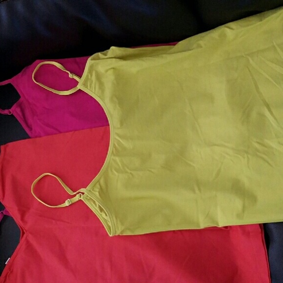 3 bright colored camis!