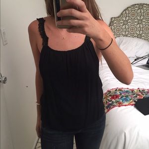 For Love & Lemons black and lace tank