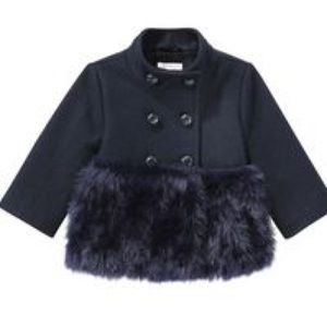 Infant Faux fur peacoat