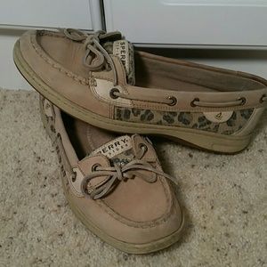 Leopard sequin Sperrys