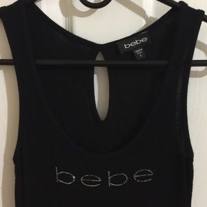 Bebe black tank top size small