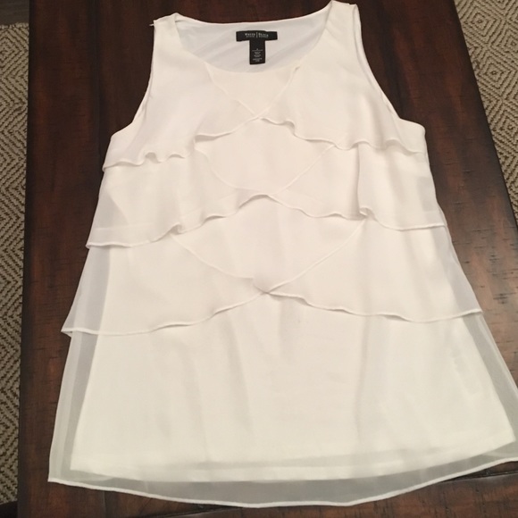 Light cream ruffled top