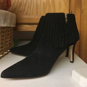 Sam Edelman fringe suede booties