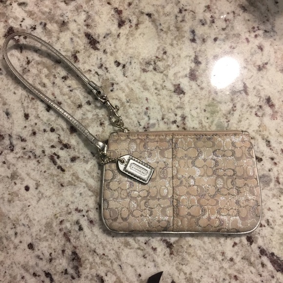 silver coach wristlet - Picture 2 of 2