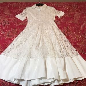 White Lace A-Line Dress - NWT