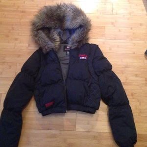 Ecko Red crop winter puffy jacket ❄️