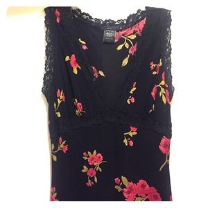 Guess Dress- Black Lace/Floral Pattern