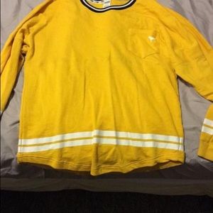 PINK varsity crewneck