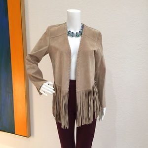Suede Jacket Long Fringe