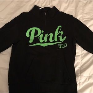 PINK sweater Black and Green