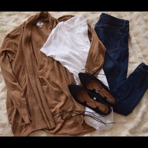 Old Navy. Brown open knit cardigan