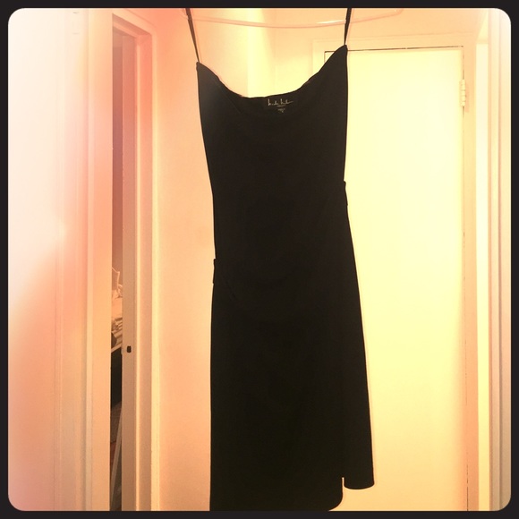 Strapless black Nicole Miller cocktail dress!