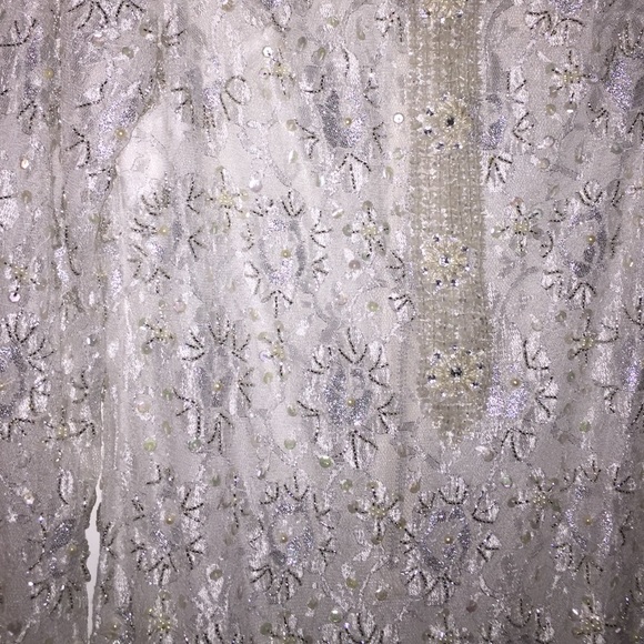 Topshop white silver beaded jeweled dress - Picture 2 of 4