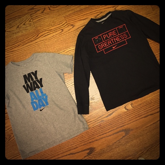 Boys Nike M tee shirts attitude
