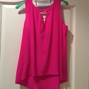 BCBG hot pink shirt