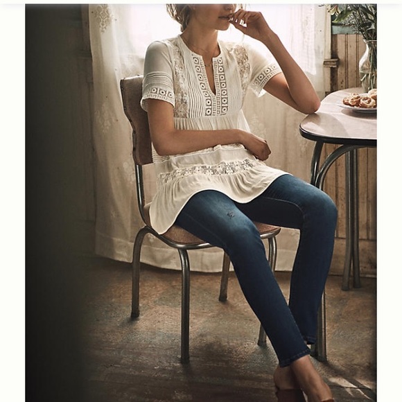 Anthropologie Mid Rise Skinny Jeans