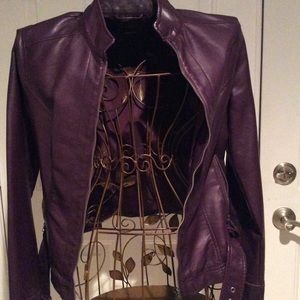 Express Purple leather jacket