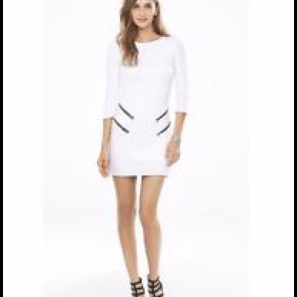 Purple zipper detail dress from Express