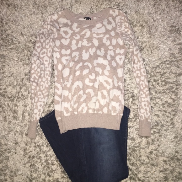 Express leopard print sweater