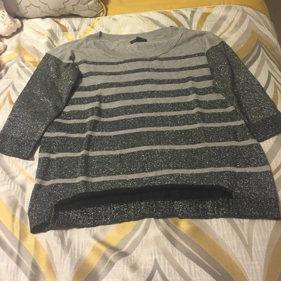 American Eagle Sparkly Striped Sweater