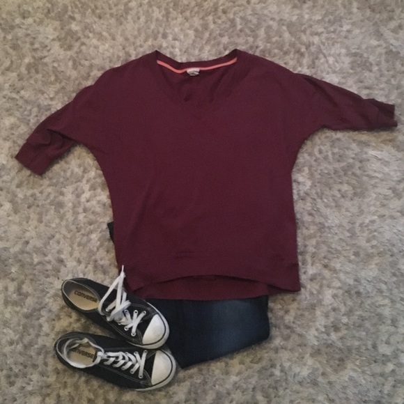 Maroon 3/4 dolman sweatshirt - Picture 1 of 3