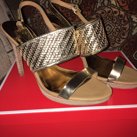 Coach Gold Heel Sandal - Picture 3 of 4