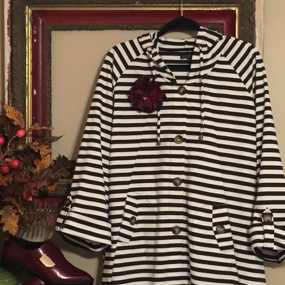 Super cute French looking striped jacket