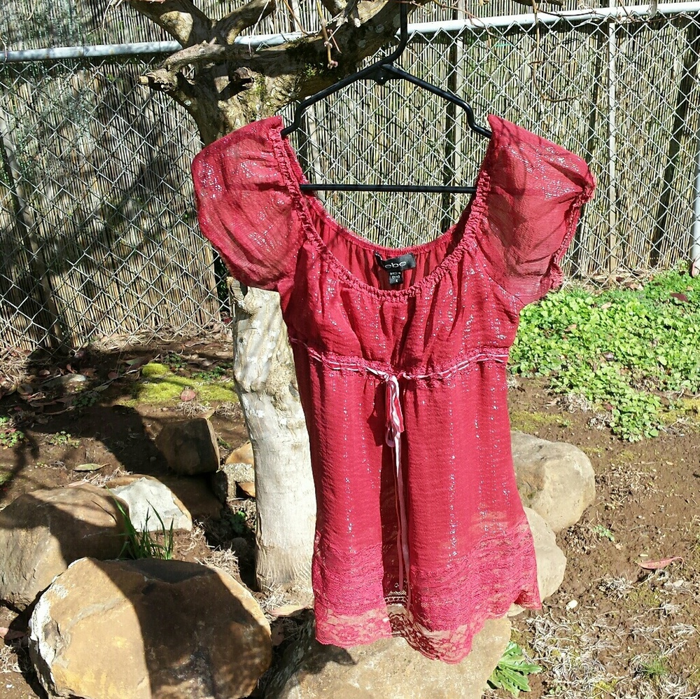 NWOT BEBE Pretty Shiny Top