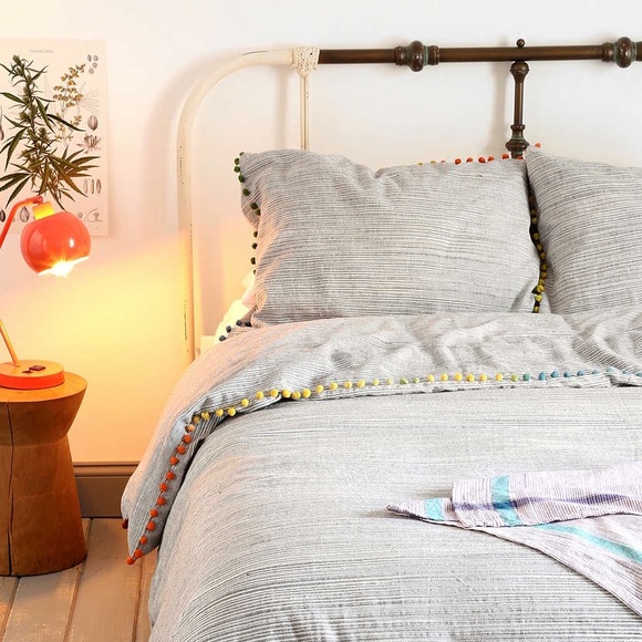 Magical Thinking Yarn-Dyed Pompom Duvet Cover