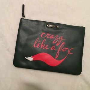 ADORABLE Kate Spade Fox Clutch: 7" x 10"