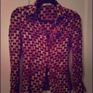 Prada long sleeve silk shirt