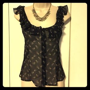 Silk chiffon blouse by Ralph Lauren. EUC size 8.