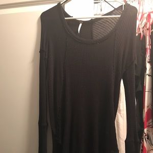 Free People black scoop neck tunic