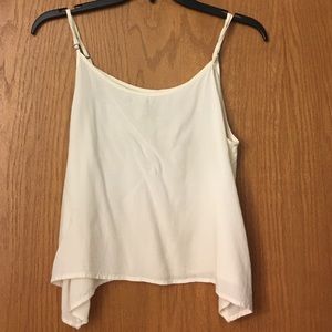 Cream crop tank