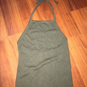 SOLDBrandyMelville olive halter top